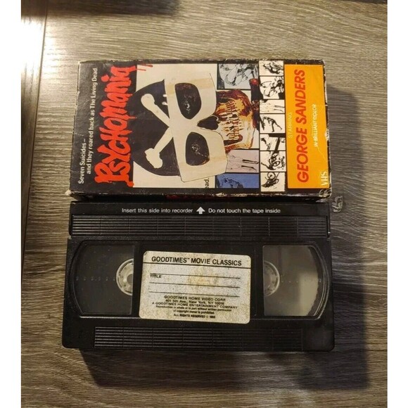 Psychomania VHS VCR Video Tape Used Movie George Sanders Horror Vintage 1985 - Picture 3 of 3